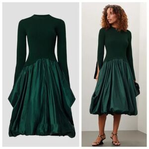 kelly green work dress Genesis Kelly Green Mesh Ruched Dress, Small / Kelly Green main image 1